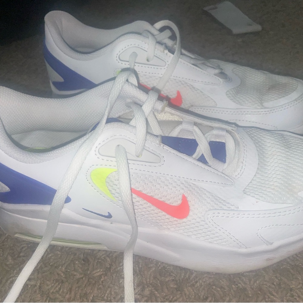 Nike Kids Sneakers White with Pink and Blue Accents